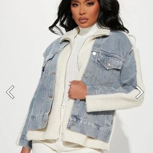 Fashion nova denim sherpa jacket